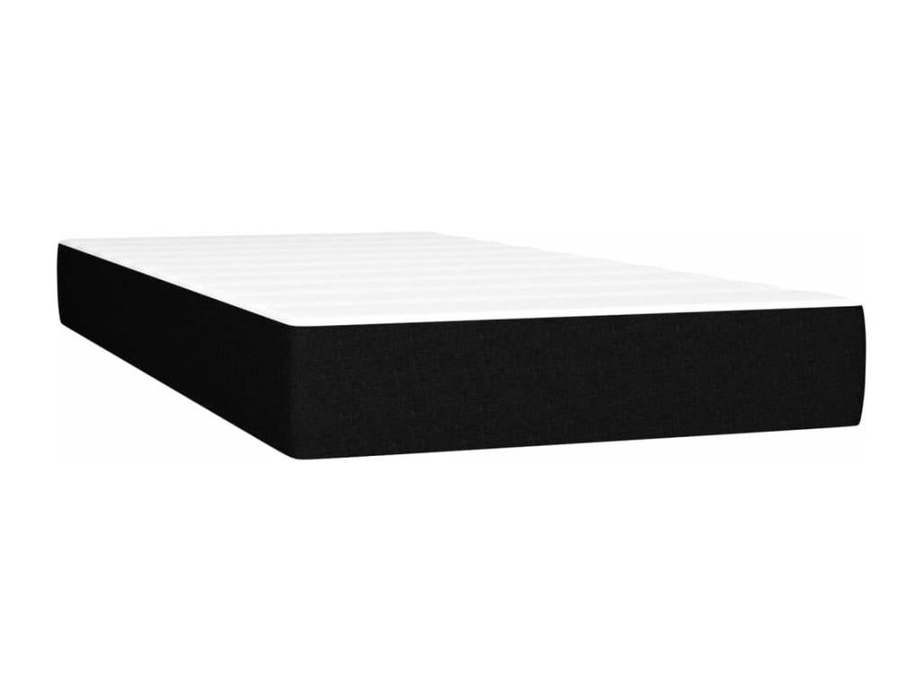 Sommier tapissier avec matelas et LED Noir 90x190 cm Tissu JPRW81961