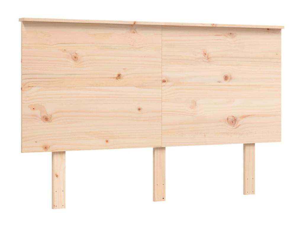 Cadre de lit sans matelas bois de pin massif JQCX38360