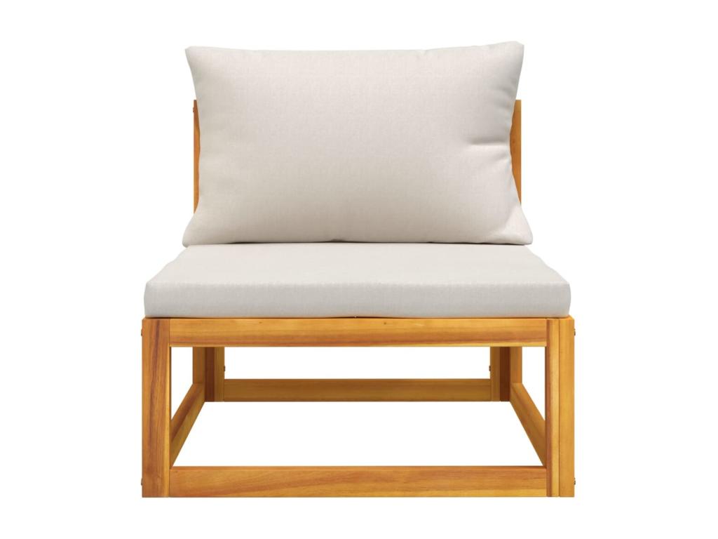 Salon de jardin avec coussins 2 pcs bois massif Dekonao QXNV24258