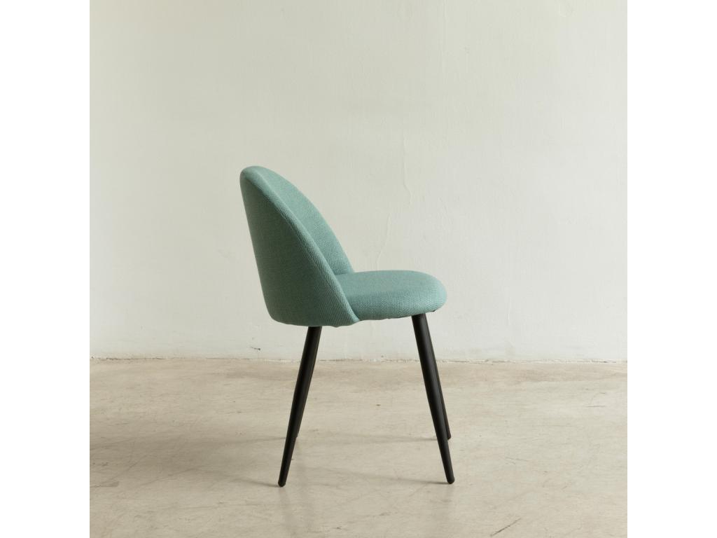 Chaise tapissé noir 77 cm x 51 cm-Dekonao CXME50651