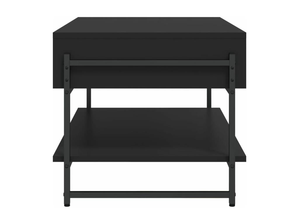 Table basse noir 90x50x45 cm bois d'ingénierie HDFN40702