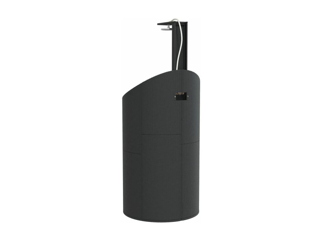 Nobellea Premium - Douche d'extérieur noir 100x100x241.5 cm poly rotin bois Nobellea ARPJ05632