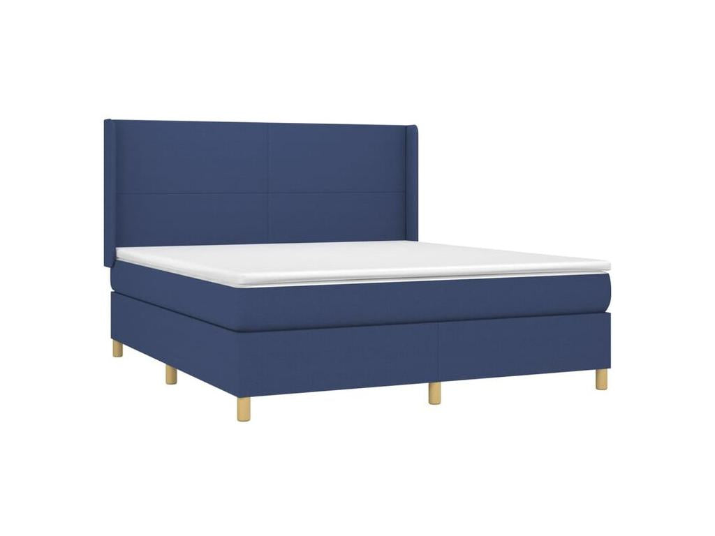 Sommier à Dekonao de lit matelas et LED Bleu 160x200 Tissu TPEG51634