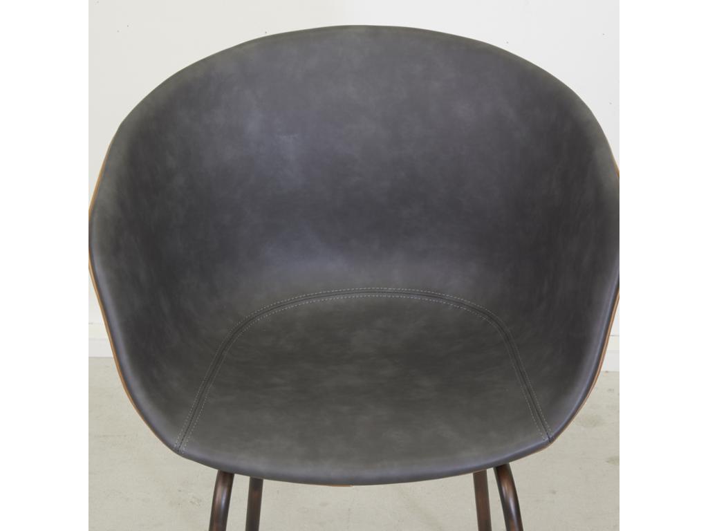 Fauteuil en polyuréDekonao et gris GYQJ44352