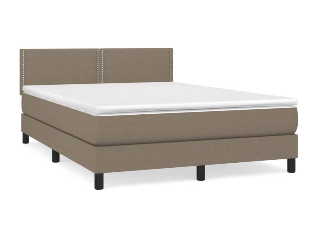 Lit à sommier tapissier avec matelas Dekonao 140x190 cm Tissu HXPU01438