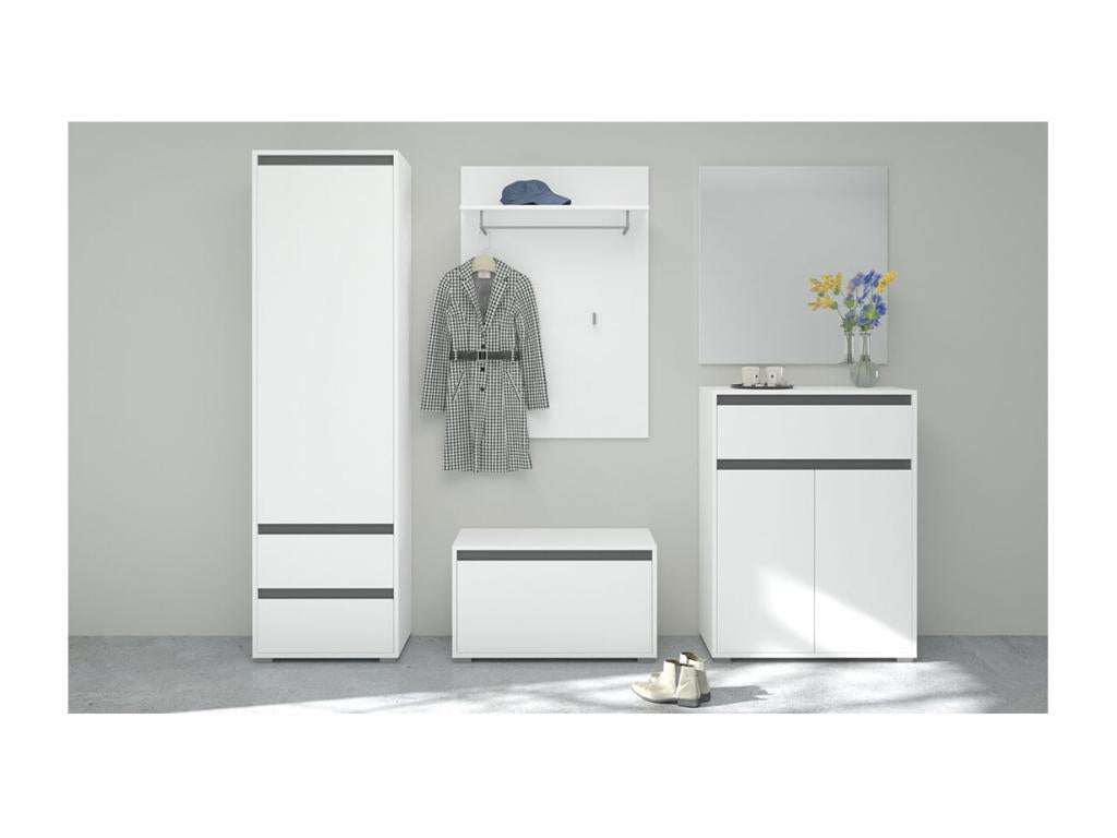 Dekonao meuble à chaussures 1 tiroir 2 portes blanc. RYPX82287