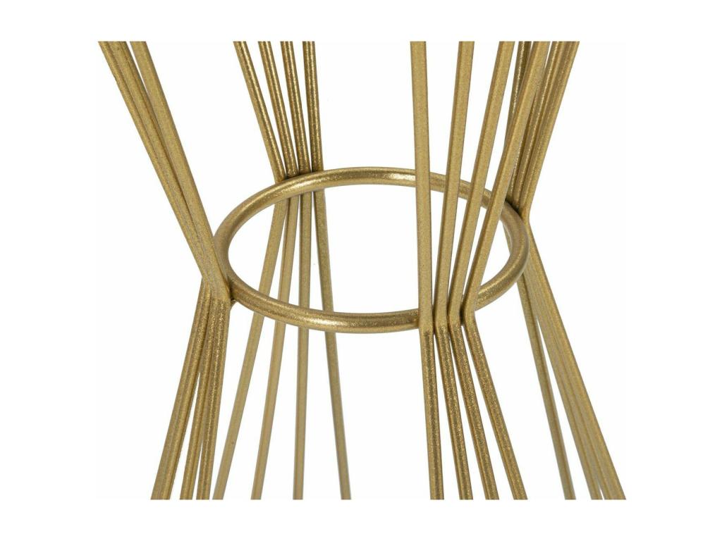 Table basse Dekonao Table basse Porte-revues pour canapé Etagère de salon 40x40 h80 cm Or QMBT18224