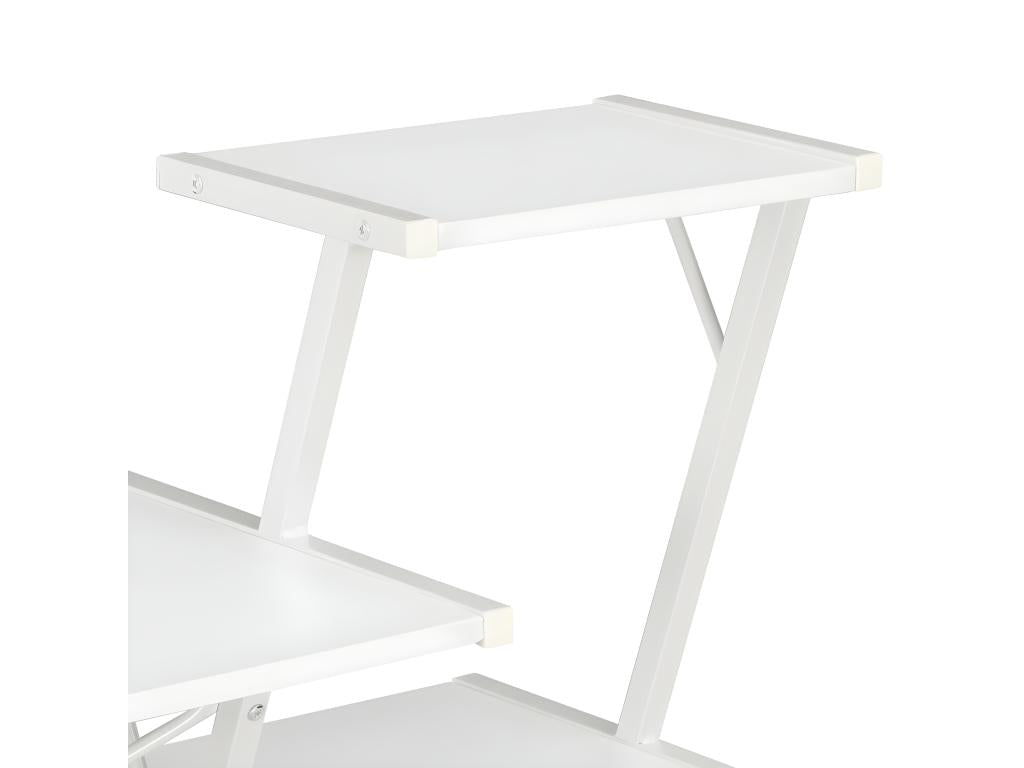 Bureau avec étagère Blanc 116x50x93 cm WAKL75477