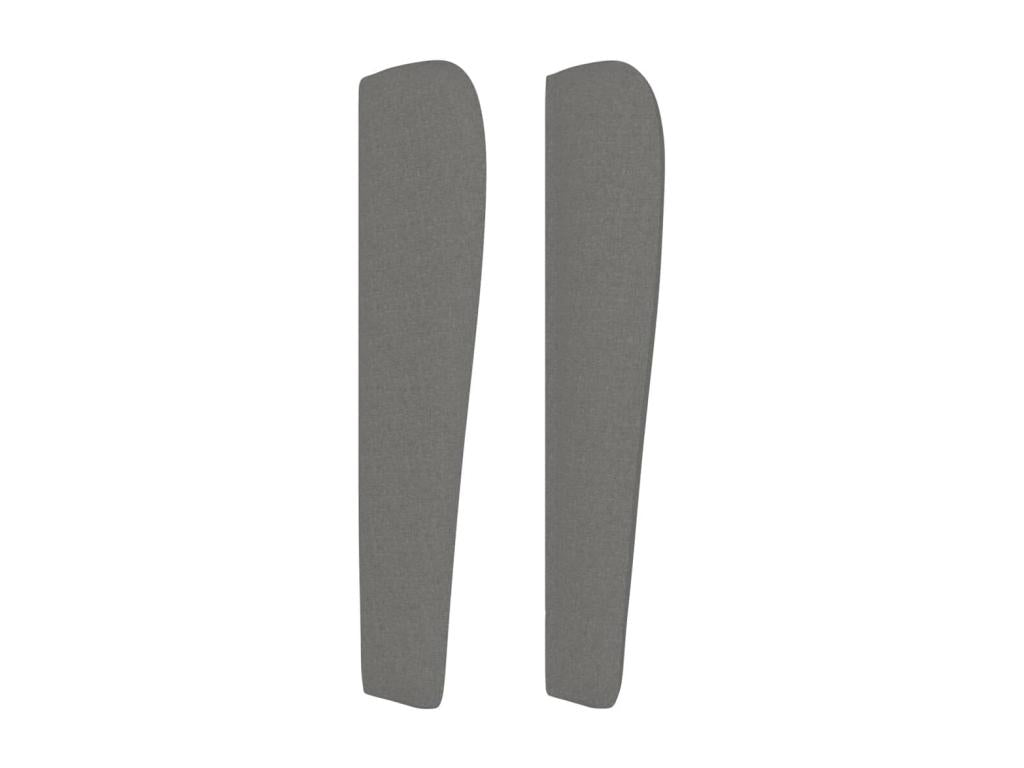 Tête de lit avec oreilles Gris foncé 203x23x118/128 cm Tissu EMMQ56878