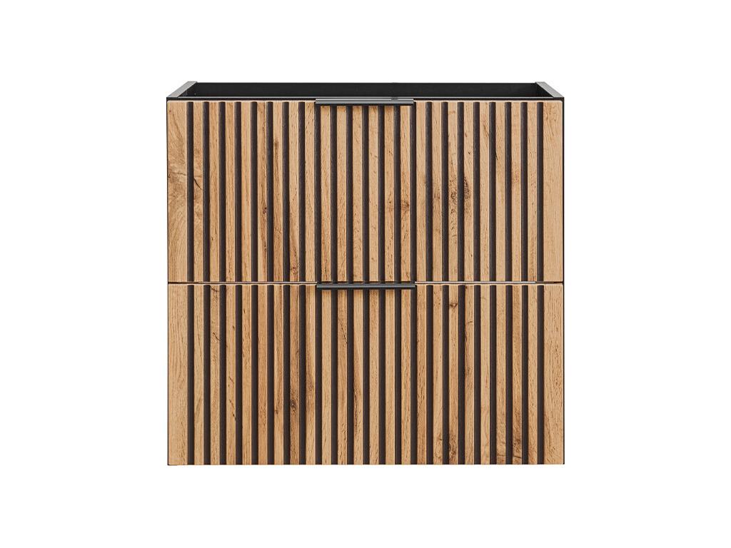 Meuble sous-vasque 60cm Dekonao Bois et Noir LHFK84404