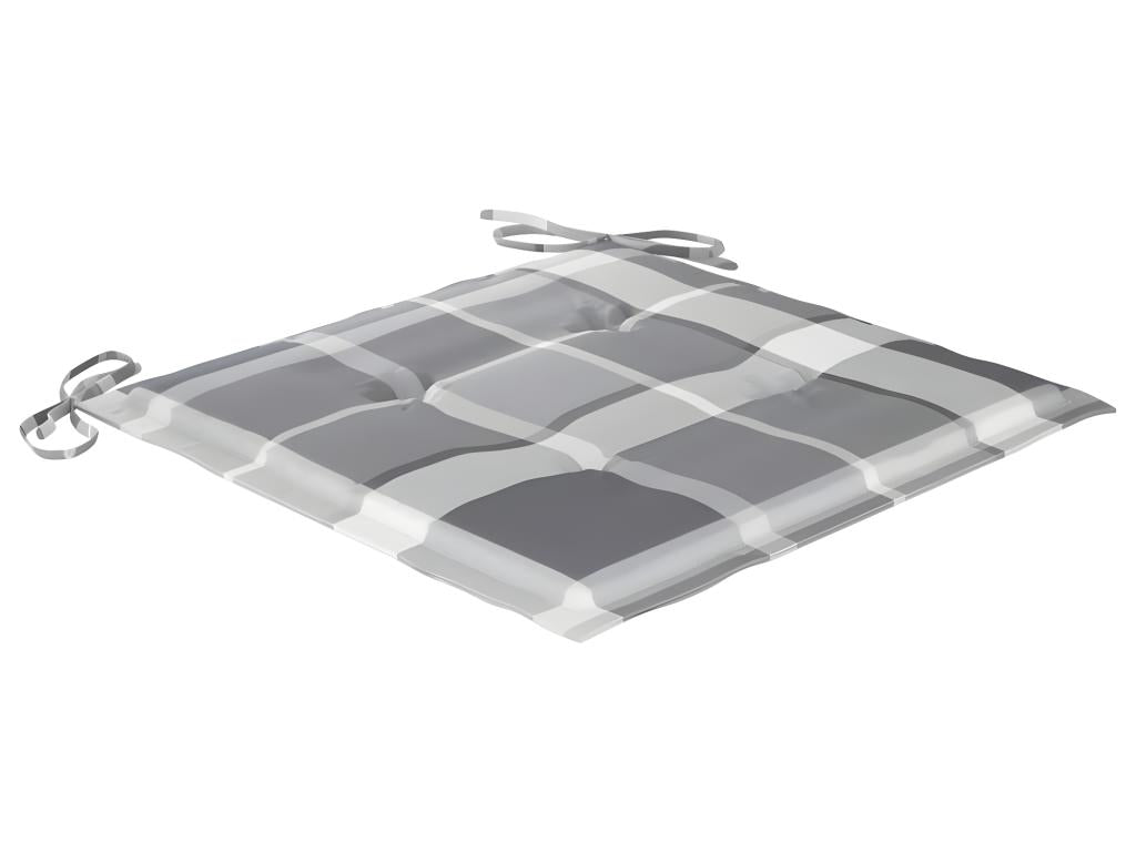 Chaises de jardin et coussins lot de 8 Bois Dekonao solide Gris DYJI99485