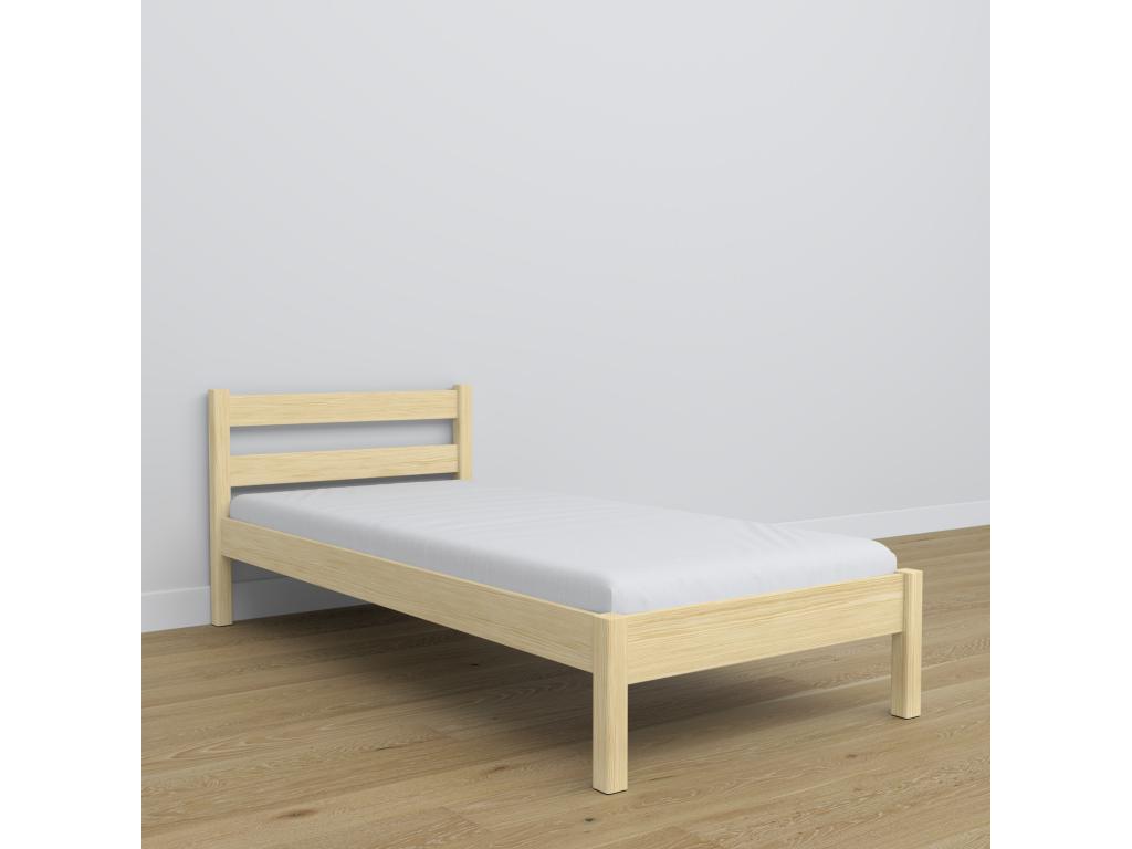 Lit simple en bois N01 Pin Clair 80x200 PHDL62444