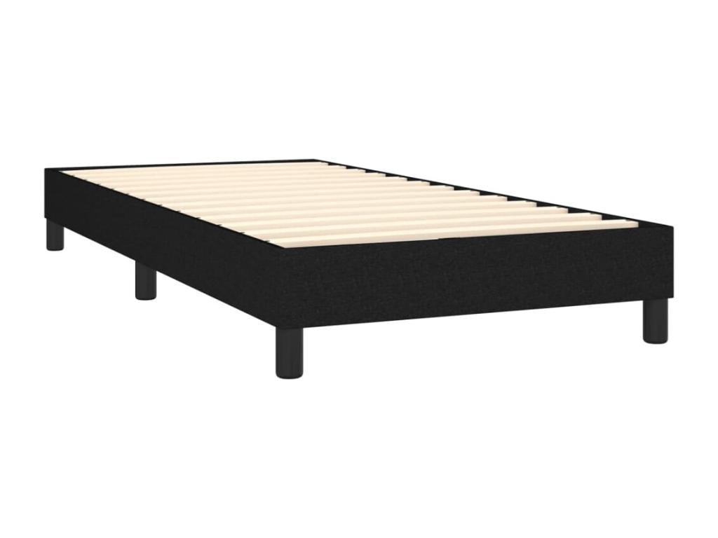 Sommier à Nobellea de lit avec matelas Noir 90x200 Tissu MZEX28530