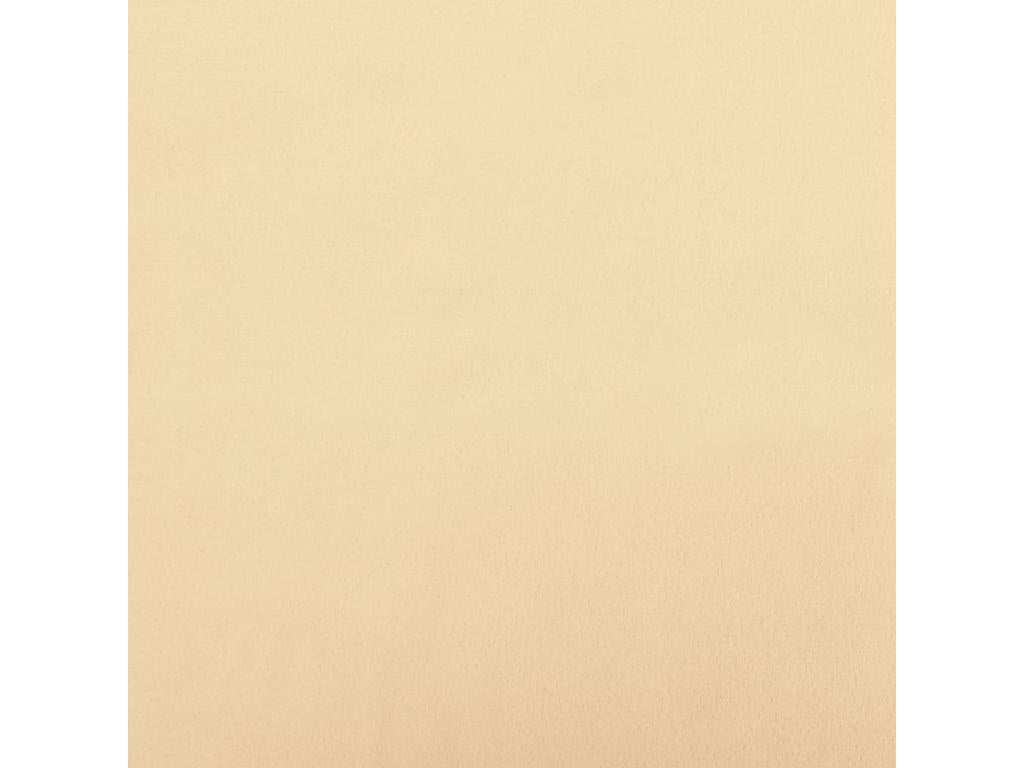 Fauteuil à oreilles avec tabouret crème velours PTNS07715