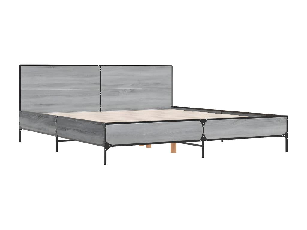 Cadre de lit sans matelas Nobellea gris 180x200 cm PNWV36735