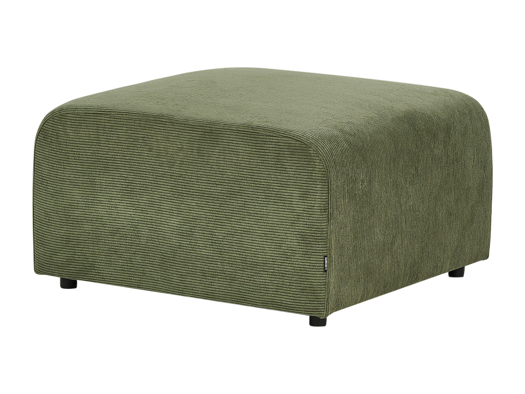Canapé modulable Nobellea Velours côtelé Vert avec ottoman 3 places ZTKC48480