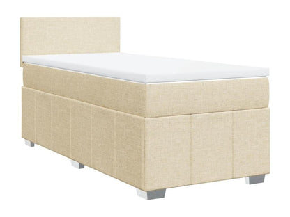 Sommier à Dekonao de lit avec matelas Crème 80x200 cm Tissu RKZN65262