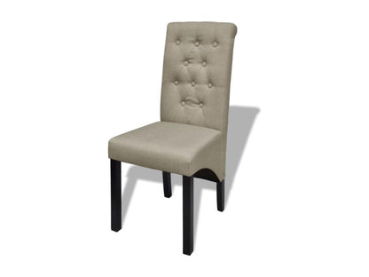 Chaises à manger lot de 2 beige tissu NANW84304