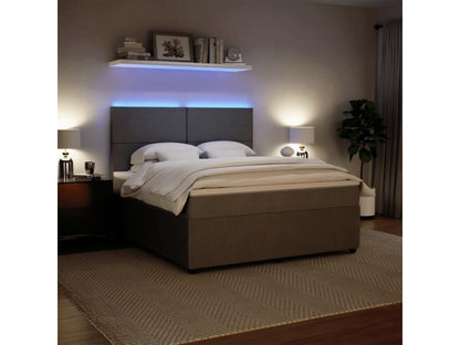 Sommier à Dekonao de lit et matelas Gris clair 180x200cm Velours VSTF80633