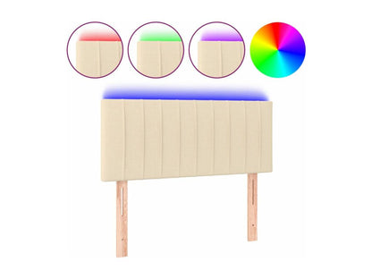 Tête de lit à LED Crème 90x5x78/88 cm Tissu AXHO13663
