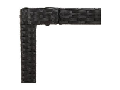 Ensemble de salle à manger de jardin avec coussins 3 pièces Noir AQVI81004