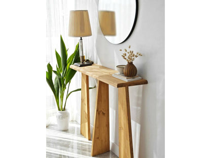 Console Nobellea Table polyvalente Armoire de rangement Bureau du couloir 100x28 h83 cm Chêne RRCE73723