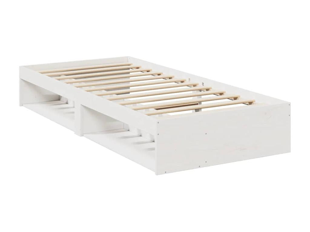 Lit de jour sans matelas blanc 80x200 cm bois de pin massif WQLI08438