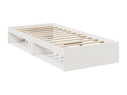 Lit de jour sans matelas blanc 80x200 cm bois de pin massif WQLI08438