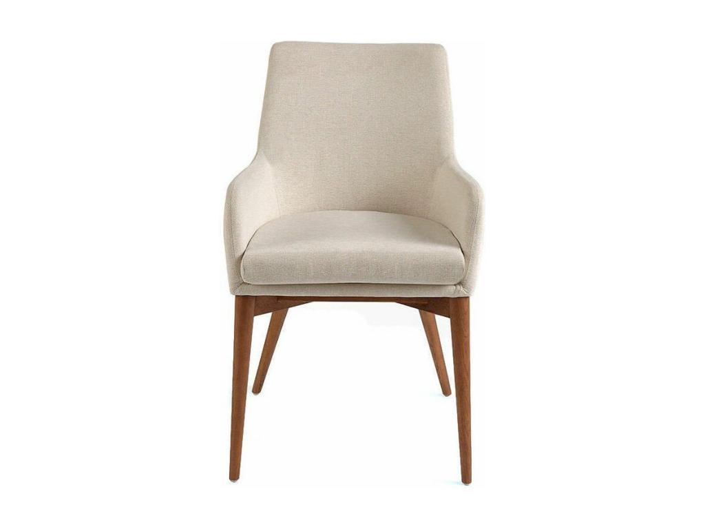 Fauteuil bois noyer et tissu Nobellea - Lot de 2-Couleur Nobellea 16 CQMY95754