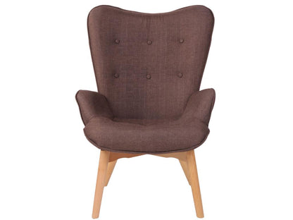 Fauteuil - Tissu / Bois - Marron - Dekonao NZVG09061