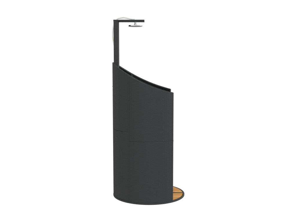 Nobellea Premium - Douche d'extérieur noir 100x100x241.5 cm poly rotin bois Nobellea ARPJ05632