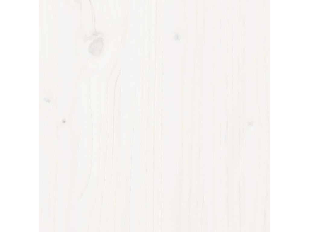 Cadre de lit sans matelas blanc 135x190 cm bois de pin massif KDKN27036