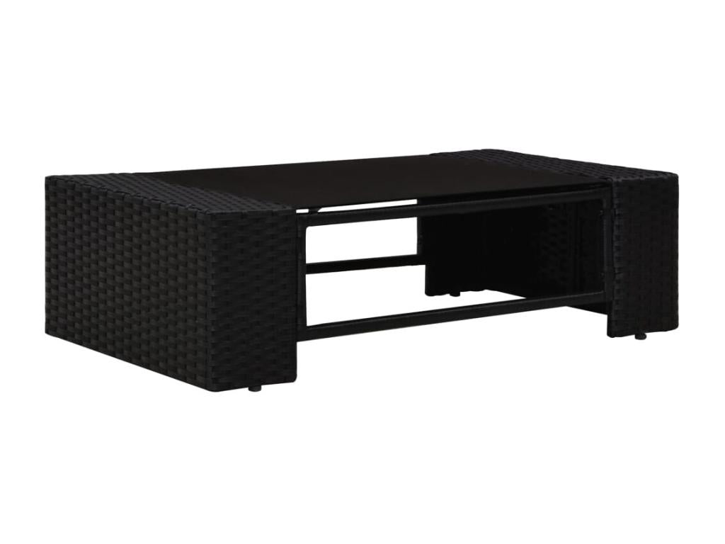 Salon de jardin 10 pièces Résine tressée Noir SWEY06333