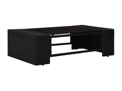 Salon de jardin 10 pièces Résine tressée Noir SWEY06333