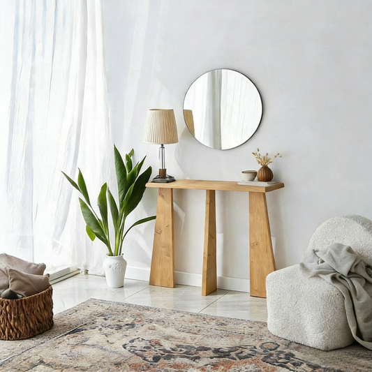 Console Nobellea Table polyvalente Armoire de rangement Bureau du couloir 100x28 h83 cm Chêne RRCE73723