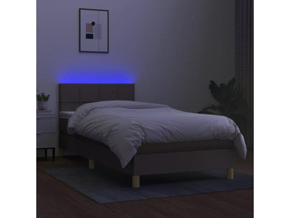Sommier tapissier avec matelas et LED Nobellea 90x190 cm Tissu MVJD97779