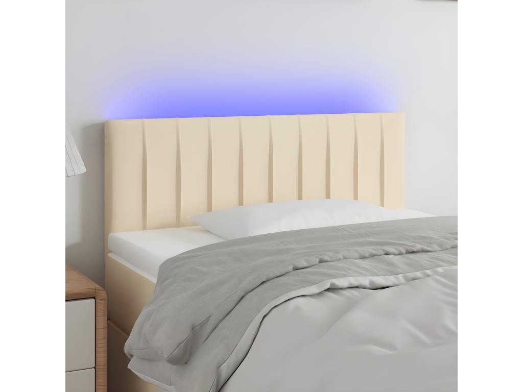 Tête de lit à LED Crème 90x5x78/88 cm Tissu AXHO13663