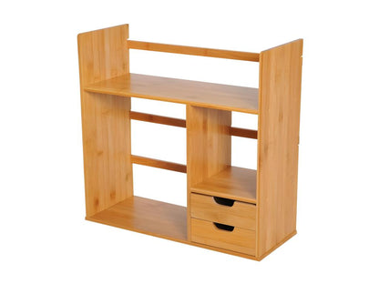 Organisateur de bureau en bois naturel deux tiroirs YJPS04416