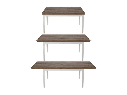 Table à manger extensible 6 à 8 places Dekonao Bois Blanc CTJN83620