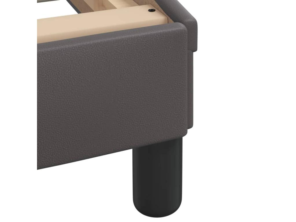 Lit avec matelas gris 80x200 cm similicuir FMID00735