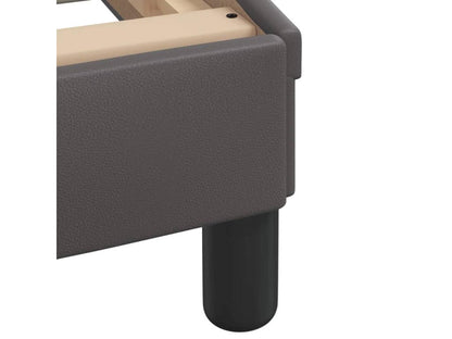 Lit avec matelas gris 80x200 cm similicuir FMID00735