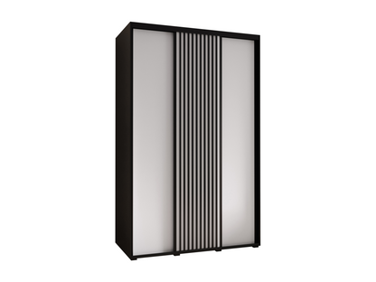 ARMOIRE Nobellea 1 À PORTES COULISSANTES 235.2/160/60 3 Portes Noir/Blanc KYHI61480