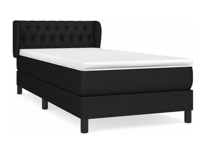 Sommier à Nobellea de lit avec matelas Noir 90x200 Tissu MZEX28530