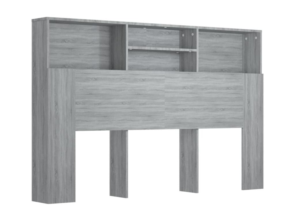 Armoire de tête de lit Dekonao gris 160x19x103.5 cm OROK32428