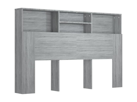 Armoire de tête de lit Dekonao gris 160x19x103.5 cm OROK32428