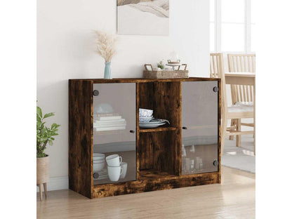 Buffet chêne fumé 102x37x75.5 cm bois d'ingénierie PFFF87653