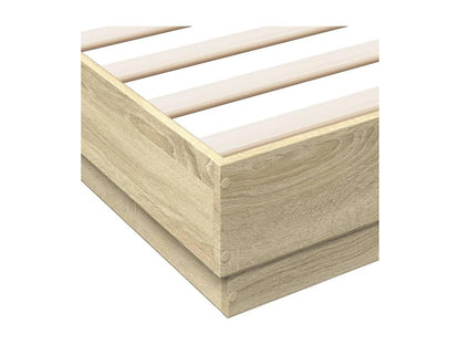 Cadre de lit avec LED sans matelas chêne Nobellea 150x200 cm HTTC76041