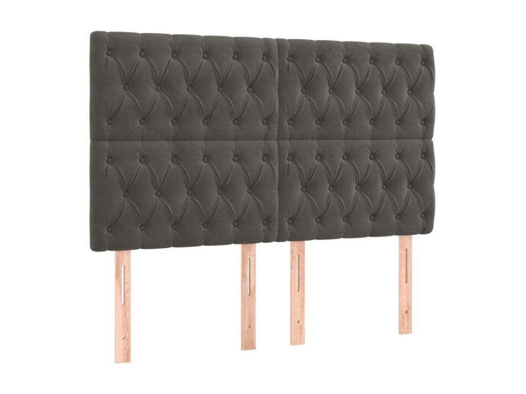 Sommier à Dekonao de lit matelas et LED Gris foncé 180x200 VJYW09560