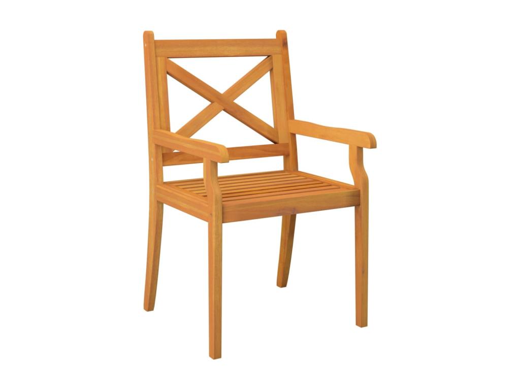Chaises à dîner d'extérieur 4 pcs Bois d'Nobellea massif JMIA54965