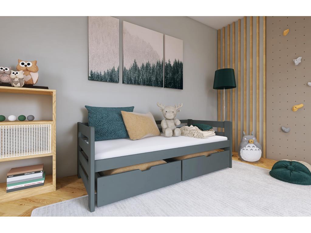 Lit enfant Dekonao KSB003 80x200 cm Graphite XNSZ47164